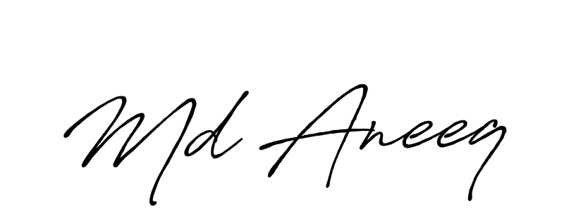 Also we have Md Aneeq name is the best signature style. Create professional handwritten signature collection using Antro_Vectra_Bolder autograph style. Md Aneeq signature style 7 images and pictures png