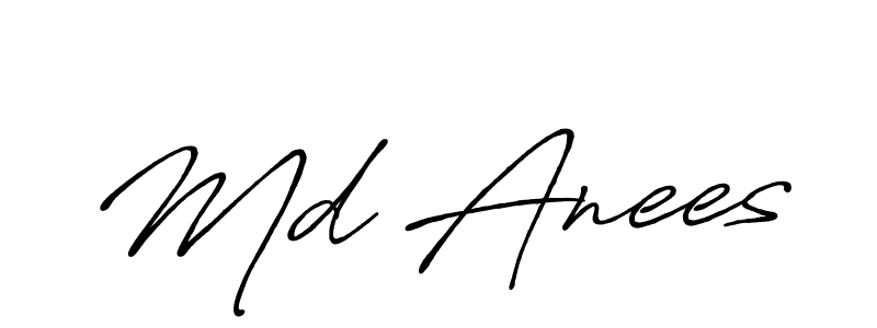 How to make Md Anees signature? Antro_Vectra_Bolder is a professional autograph style. Create handwritten signature for Md Anees name. Md Anees signature style 7 images and pictures png