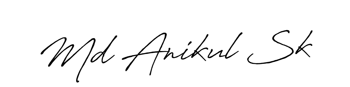Md Anikul Sk stylish signature style. Best Handwritten Sign (Antro_Vectra_Bolder) for my name. Handwritten Signature Collection Ideas for my name Md Anikul Sk. Md Anikul Sk signature style 7 images and pictures png