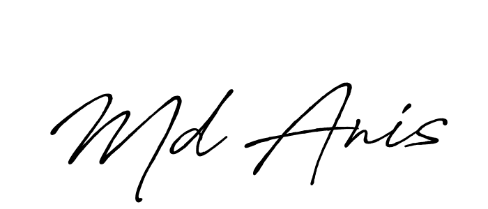 How to make Md Anis signature? Antro_Vectra_Bolder is a professional autograph style. Create handwritten signature for Md Anis name. Md Anis signature style 7 images and pictures png