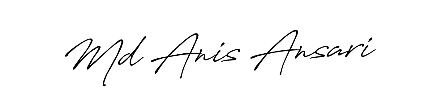 Make a beautiful signature design for name Md Anis Ansari. With this signature (Antro_Vectra_Bolder) style, you can create a handwritten signature for free. Md Anis Ansari signature style 7 images and pictures png