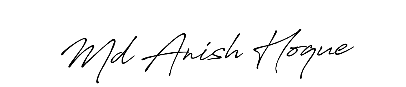 Design your own signature with our free online signature maker. With this signature software, you can create a handwritten (Antro_Vectra_Bolder) signature for name Md Anish Hoque. Md Anish Hoque signature style 7 images and pictures png