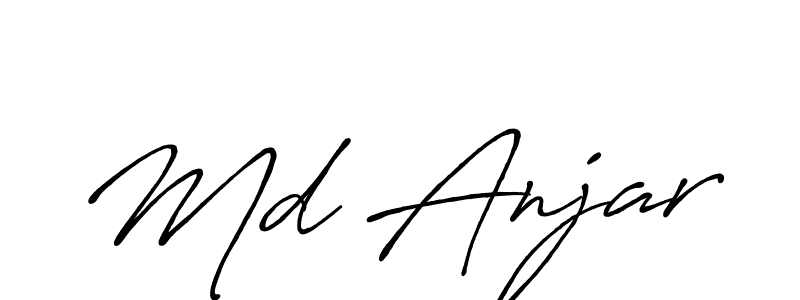 Make a beautiful signature design for name Md Anjar. With this signature (Antro_Vectra_Bolder) style, you can create a handwritten signature for free. Md Anjar signature style 7 images and pictures png