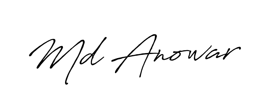 Also we have Md Anowar name is the best signature style. Create professional handwritten signature collection using Antro_Vectra_Bolder autograph style. Md Anowar signature style 7 images and pictures png