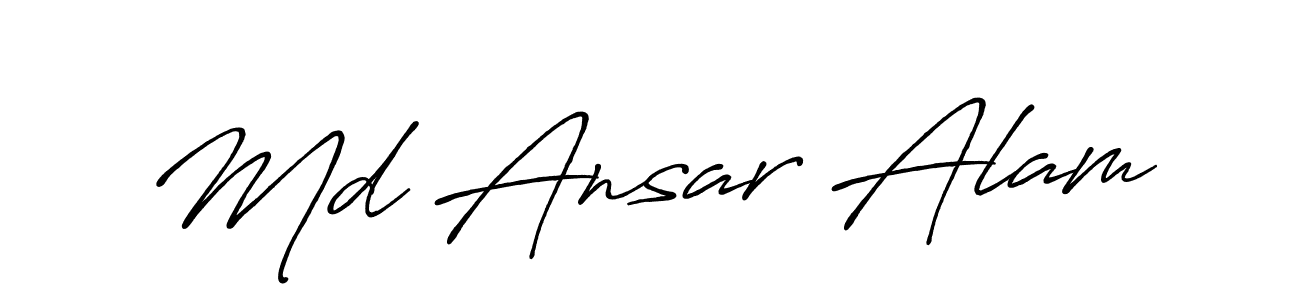 Create a beautiful signature design for name Md Ansar Alam. With this signature (Antro_Vectra_Bolder) fonts, you can make a handwritten signature for free. Md Ansar Alam signature style 7 images and pictures png