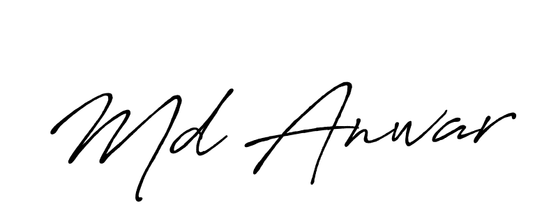 Create a beautiful signature design for name Md Anwar. With this signature (Antro_Vectra_Bolder) fonts, you can make a handwritten signature for free. Md Anwar signature style 7 images and pictures png
