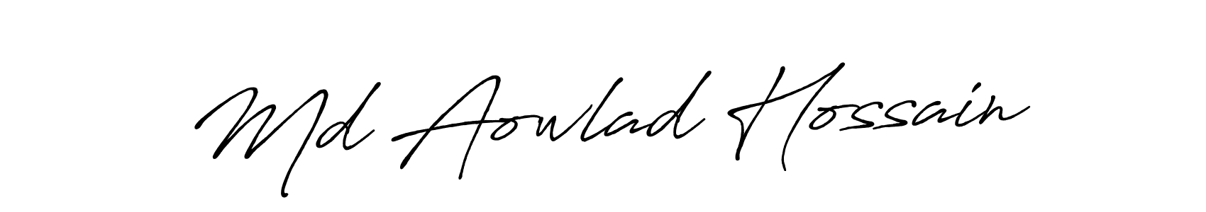 Make a beautiful signature design for name Md Aowlad Hossain. With this signature (Antro_Vectra_Bolder) style, you can create a handwritten signature for free. Md Aowlad Hossain signature style 7 images and pictures png