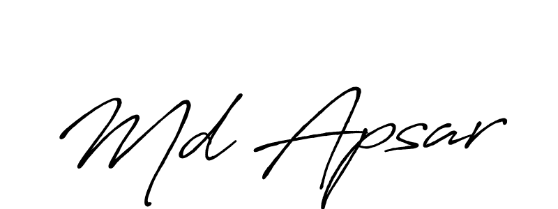 Design your own signature with our free online signature maker. With this signature software, you can create a handwritten (Antro_Vectra_Bolder) signature for name Md Apsar. Md Apsar signature style 7 images and pictures png