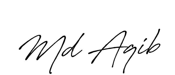 Create a beautiful signature design for name Md Aqib. With this signature (Antro_Vectra_Bolder) fonts, you can make a handwritten signature for free. Md Aqib signature style 7 images and pictures png