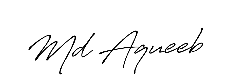Make a beautiful signature design for name Md Aqueeb. With this signature (Antro_Vectra_Bolder) style, you can create a handwritten signature for free. Md Aqueeb signature style 7 images and pictures png