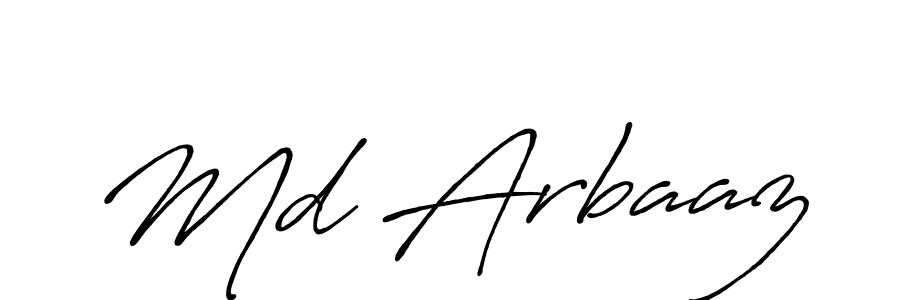 How to make Md Arbaaz name signature. Use Antro_Vectra_Bolder style for creating short signs online. This is the latest handwritten sign. Md Arbaaz signature style 7 images and pictures png