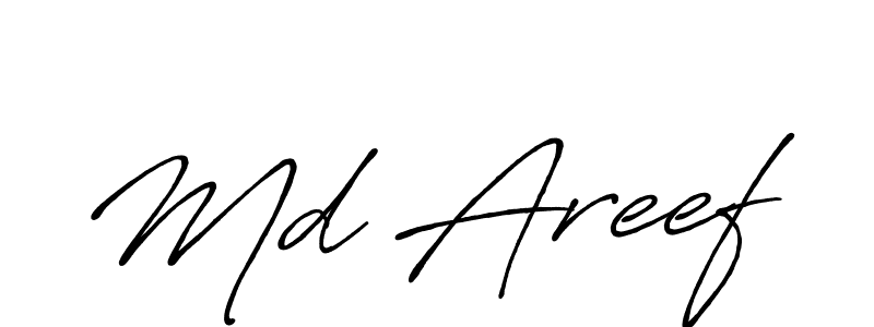 Make a beautiful signature design for name Md Areef. With this signature (Antro_Vectra_Bolder) style, you can create a handwritten signature for free. Md Areef signature style 7 images and pictures png