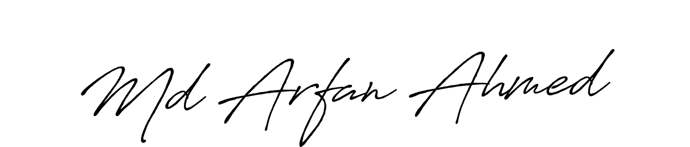 Antro_Vectra_Bolder is a professional signature style that is perfect for those who want to add a touch of class to their signature. It is also a great choice for those who want to make their signature more unique. Get Md Arfan Ahmed name to fancy signature for free. Md Arfan Ahmed signature style 7 images and pictures png