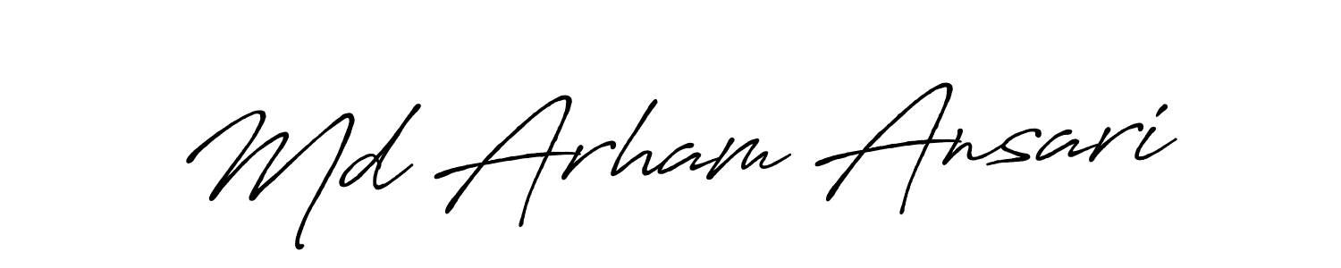 Md Arham Ansari stylish signature style. Best Handwritten Sign (Antro_Vectra_Bolder) for my name. Handwritten Signature Collection Ideas for my name Md Arham Ansari. Md Arham Ansari signature style 7 images and pictures png