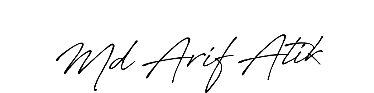 Md Arif Atik stylish signature style. Best Handwritten Sign (Antro_Vectra_Bolder) for my name. Handwritten Signature Collection Ideas for my name Md Arif Atik. Md Arif Atik signature style 7 images and pictures png