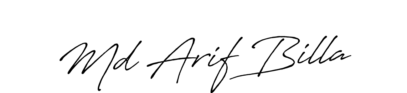 Create a beautiful signature design for name Md Arif Billa. With this signature (Antro_Vectra_Bolder) fonts, you can make a handwritten signature for free. Md Arif Billa signature style 7 images and pictures png