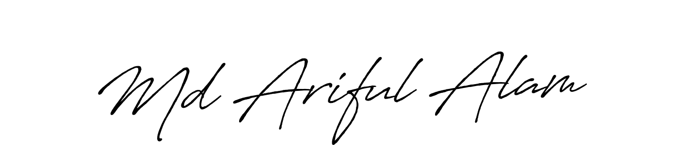 Also You can easily find your signature by using the search form. We will create Md Ariful Alam name handwritten signature images for you free of cost using Antro_Vectra_Bolder sign style. Md Ariful Alam signature style 7 images and pictures png