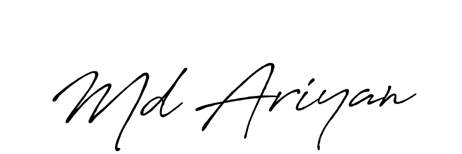 Make a beautiful signature design for name Md Ariyan. With this signature (Antro_Vectra_Bolder) style, you can create a handwritten signature for free. Md Ariyan signature style 7 images and pictures png