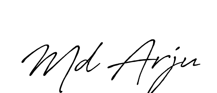 Design your own signature with our free online signature maker. With this signature software, you can create a handwritten (Antro_Vectra_Bolder) signature for name Md Arju. Md Arju signature style 7 images and pictures png