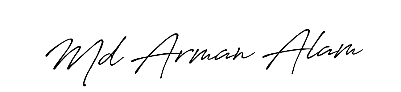 Use a signature maker to create a handwritten signature online. With this signature software, you can design (Antro_Vectra_Bolder) your own signature for name Md Arman Alam. Md Arman Alam signature style 7 images and pictures png