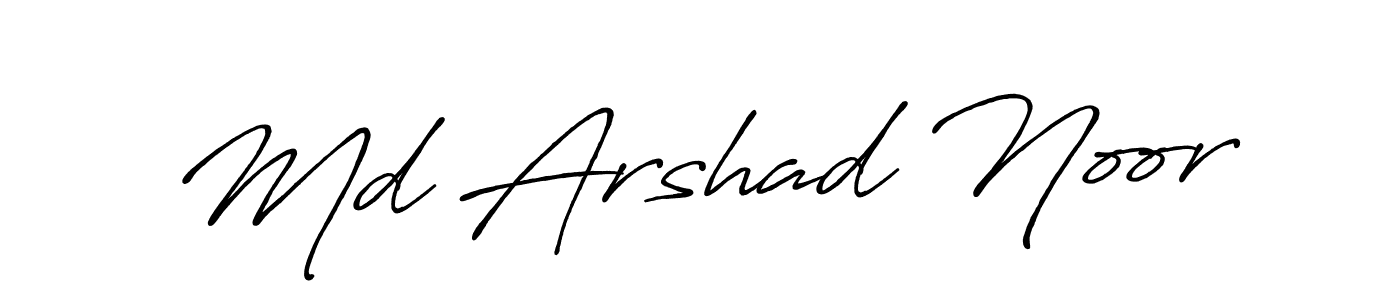 Make a short Md Arshad Noor signature style. Manage your documents anywhere anytime using Antro_Vectra_Bolder. Create and add eSignatures, submit forms, share and send files easily. Md Arshad Noor signature style 7 images and pictures png