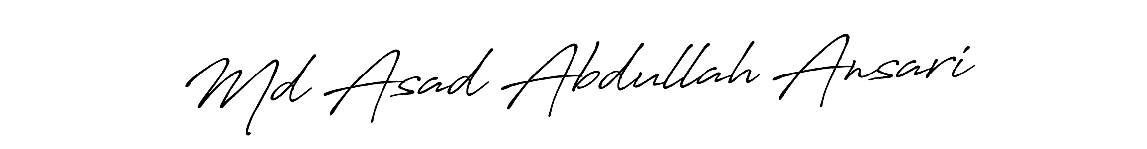 Make a beautiful signature design for name Md Asad Abdullah Ansari. With this signature (Antro_Vectra_Bolder) style, you can create a handwritten signature for free. Md Asad Abdullah Ansari signature style 7 images and pictures png