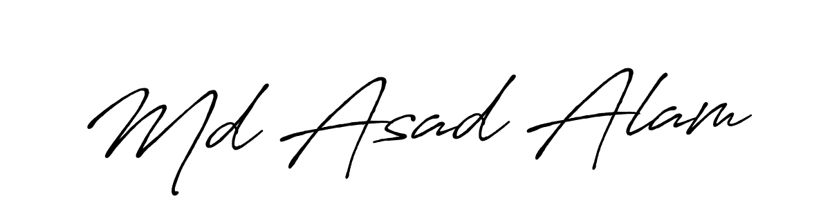 Use a signature maker to create a handwritten signature online. With this signature software, you can design (Antro_Vectra_Bolder) your own signature for name Md Asad Alam. Md Asad Alam signature style 7 images and pictures png