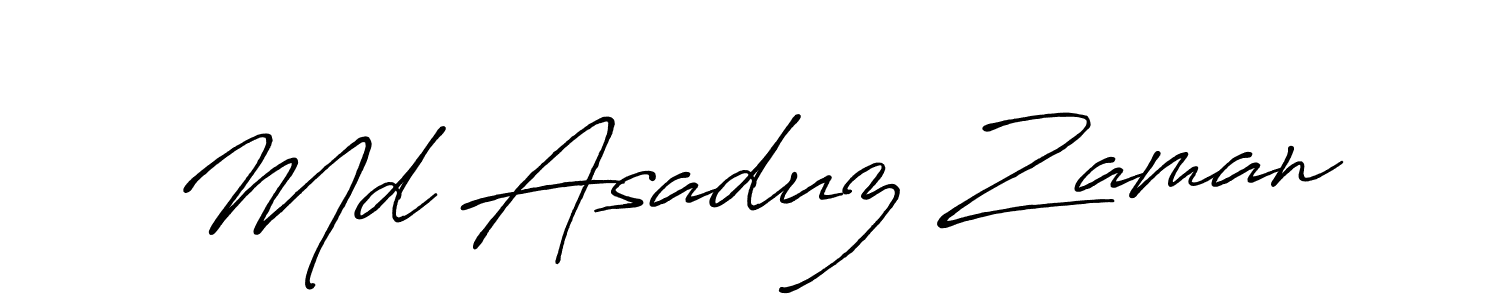 Md Asaduz Zaman stylish signature style. Best Handwritten Sign (Antro_Vectra_Bolder) for my name. Handwritten Signature Collection Ideas for my name Md Asaduz Zaman. Md Asaduz Zaman signature style 7 images and pictures png