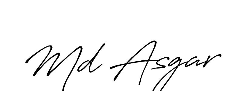 How to make Md Asgar name signature. Use Antro_Vectra_Bolder style for creating short signs online. This is the latest handwritten sign. Md Asgar signature style 7 images and pictures png