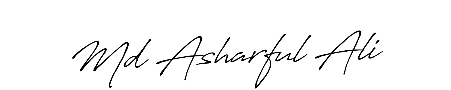 How to make Md Asharful Ali signature? Antro_Vectra_Bolder is a professional autograph style. Create handwritten signature for Md Asharful Ali name. Md Asharful Ali signature style 7 images and pictures png