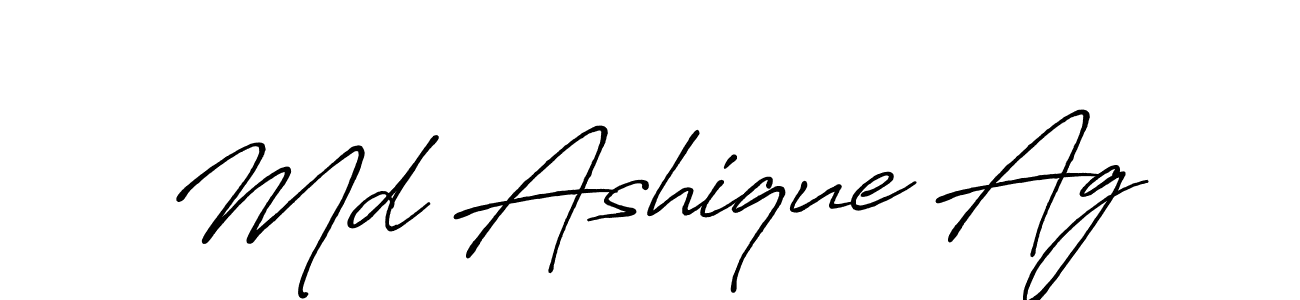 You can use this online signature creator to create a handwritten signature for the name Md Ashique Ag. This is the best online autograph maker. Md Ashique Ag signature style 7 images and pictures png