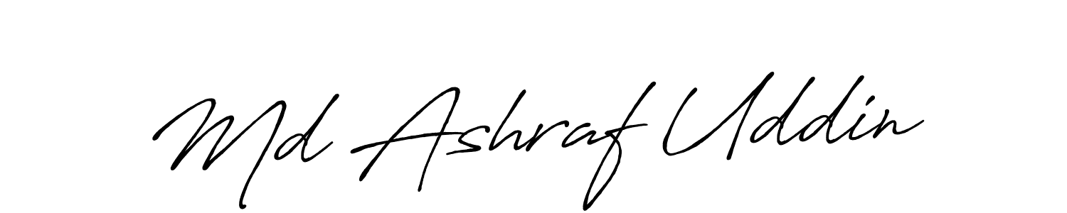 Use a signature maker to create a handwritten signature online. With this signature software, you can design (Antro_Vectra_Bolder) your own signature for name Md Ashraf Uddin. Md Ashraf Uddin signature style 7 images and pictures png