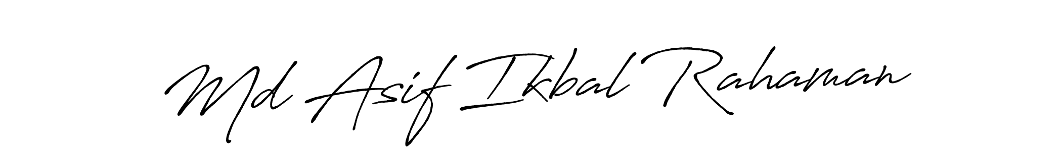 Antro_Vectra_Bolder is a professional signature style that is perfect for those who want to add a touch of class to their signature. It is also a great choice for those who want to make their signature more unique. Get Md Asif Ikbal Rahaman name to fancy signature for free. Md Asif Ikbal Rahaman signature style 7 images and pictures png