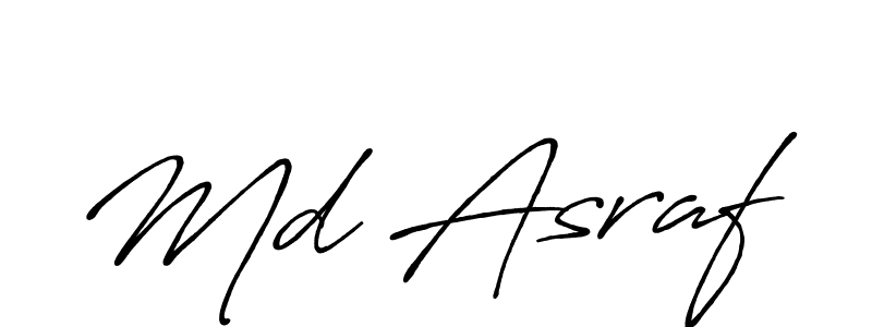 Also we have Md Asraf name is the best signature style. Create professional handwritten signature collection using Antro_Vectra_Bolder autograph style. Md Asraf signature style 7 images and pictures png