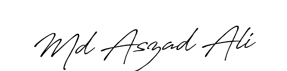 Make a beautiful signature design for name Md Aszad Ali. With this signature (Antro_Vectra_Bolder) style, you can create a handwritten signature for free. Md Aszad Ali signature style 7 images and pictures png