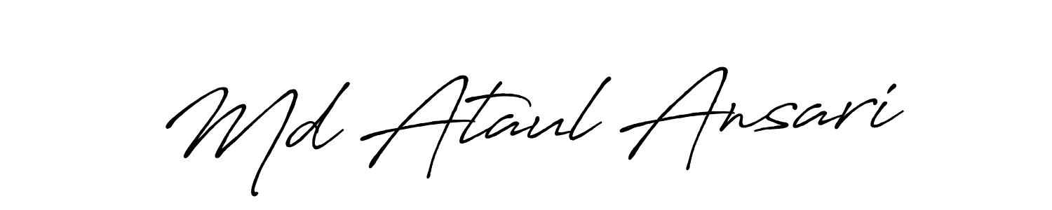 Design your own signature with our free online signature maker. With this signature software, you can create a handwritten (Antro_Vectra_Bolder) signature for name Md Ataul Ansari. Md Ataul Ansari signature style 7 images and pictures png