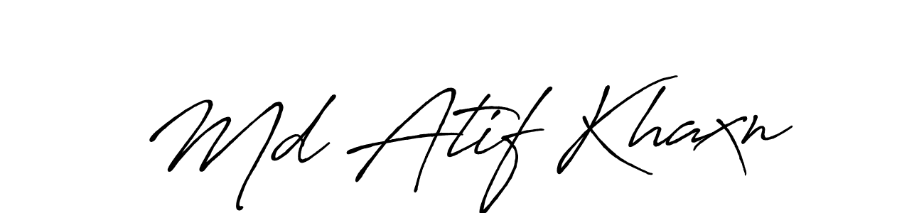 Design your own signature with our free online signature maker. With this signature software, you can create a handwritten (Antro_Vectra_Bolder) signature for name Md Atif Khaxn. Md Atif Khaxn signature style 7 images and pictures png