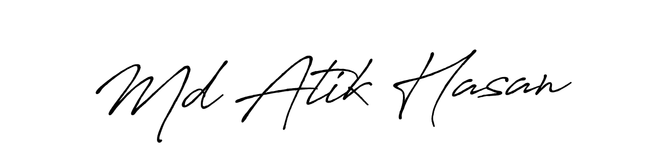 Also we have Md Atik Hasan name is the best signature style. Create professional handwritten signature collection using Antro_Vectra_Bolder autograph style. Md Atik Hasan signature style 7 images and pictures png