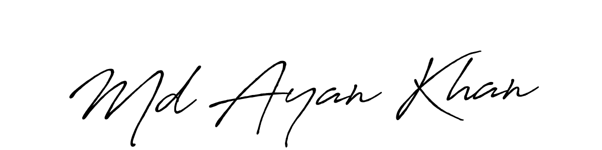 Antro_Vectra_Bolder is a professional signature style that is perfect for those who want to add a touch of class to their signature. It is also a great choice for those who want to make their signature more unique. Get Md Ayan Khan name to fancy signature for free. Md Ayan Khan signature style 7 images and pictures png