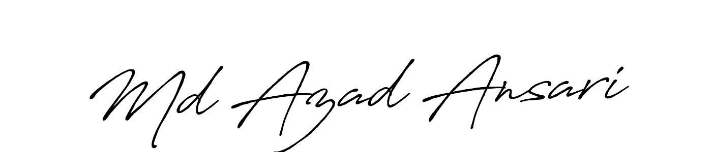 Md Azad Ansari stylish signature style. Best Handwritten Sign (Antro_Vectra_Bolder) for my name. Handwritten Signature Collection Ideas for my name Md Azad Ansari. Md Azad Ansari signature style 7 images and pictures png