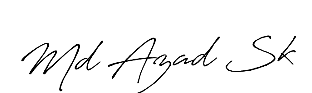 Antro_Vectra_Bolder is a professional signature style that is perfect for those who want to add a touch of class to their signature. It is also a great choice for those who want to make their signature more unique. Get Md Azad Sk name to fancy signature for free. Md Azad Sk signature style 7 images and pictures png