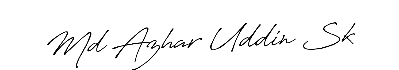 Antro_Vectra_Bolder is a professional signature style that is perfect for those who want to add a touch of class to their signature. It is also a great choice for those who want to make their signature more unique. Get Md Azhar Uddin Sk name to fancy signature for free. Md Azhar Uddin Sk signature style 7 images and pictures png