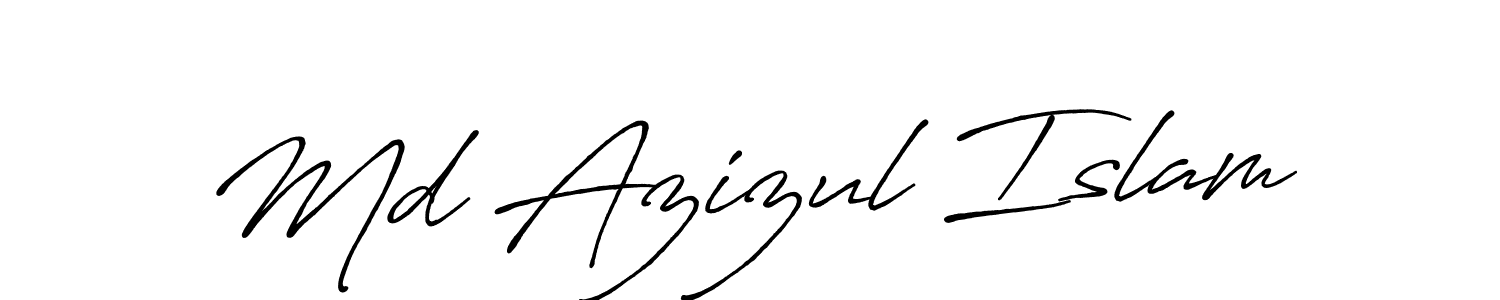 Md Azizul Islam stylish signature style. Best Handwritten Sign (Antro_Vectra_Bolder) for my name. Handwritten Signature Collection Ideas for my name Md Azizul Islam. Md Azizul Islam signature style 7 images and pictures png