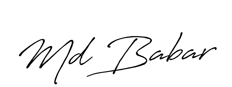 Make a beautiful signature design for name Md Babar. With this signature (Antro_Vectra_Bolder) style, you can create a handwritten signature for free. Md Babar signature style 7 images and pictures png