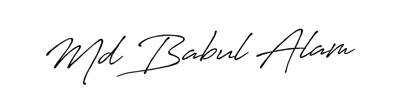 Create a beautiful signature design for name Md Babul Alam. With this signature (Antro_Vectra_Bolder) fonts, you can make a handwritten signature for free. Md Babul Alam signature style 7 images and pictures png
