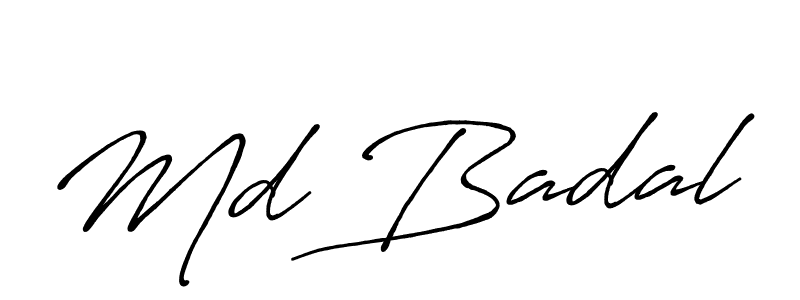 Antro_Vectra_Bolder is a professional signature style that is perfect for those who want to add a touch of class to their signature. It is also a great choice for those who want to make their signature more unique. Get Md Badal name to fancy signature for free. Md Badal signature style 7 images and pictures png