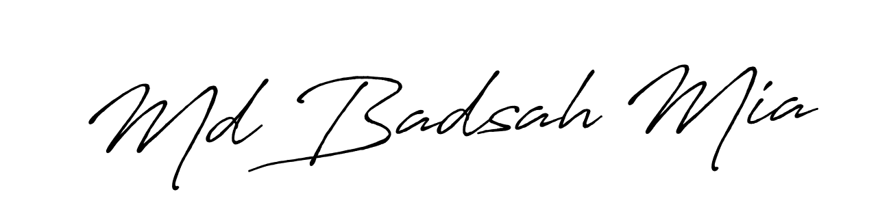 Md Badsah Mia stylish signature style. Best Handwritten Sign (Antro_Vectra_Bolder) for my name. Handwritten Signature Collection Ideas for my name Md Badsah Mia. Md Badsah Mia signature style 7 images and pictures png