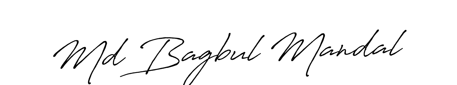 Make a beautiful signature design for name Md Bagbul Mandal. With this signature (Antro_Vectra_Bolder) style, you can create a handwritten signature for free. Md Bagbul Mandal signature style 7 images and pictures png