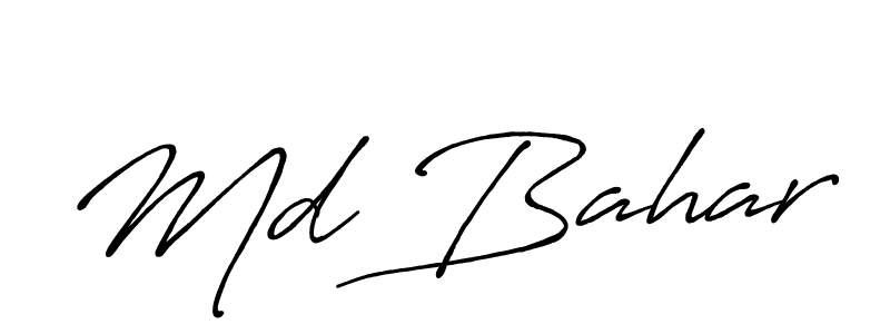 Antro_Vectra_Bolder is a professional signature style that is perfect for those who want to add a touch of class to their signature. It is also a great choice for those who want to make their signature more unique. Get Md Bahar name to fancy signature for free. Md Bahar signature style 7 images and pictures png