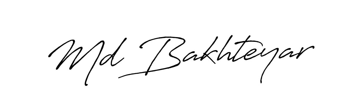 Also we have Md Bakhteyar name is the best signature style. Create professional handwritten signature collection using Antro_Vectra_Bolder autograph style. Md Bakhteyar signature style 7 images and pictures png